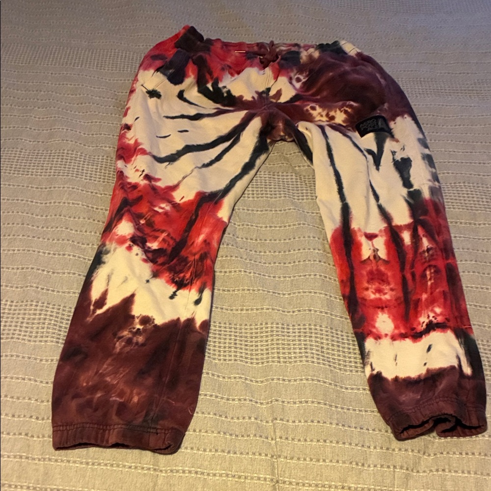 Aeropostale Kids Tie-Dye Joggers - Red, Cream, Black